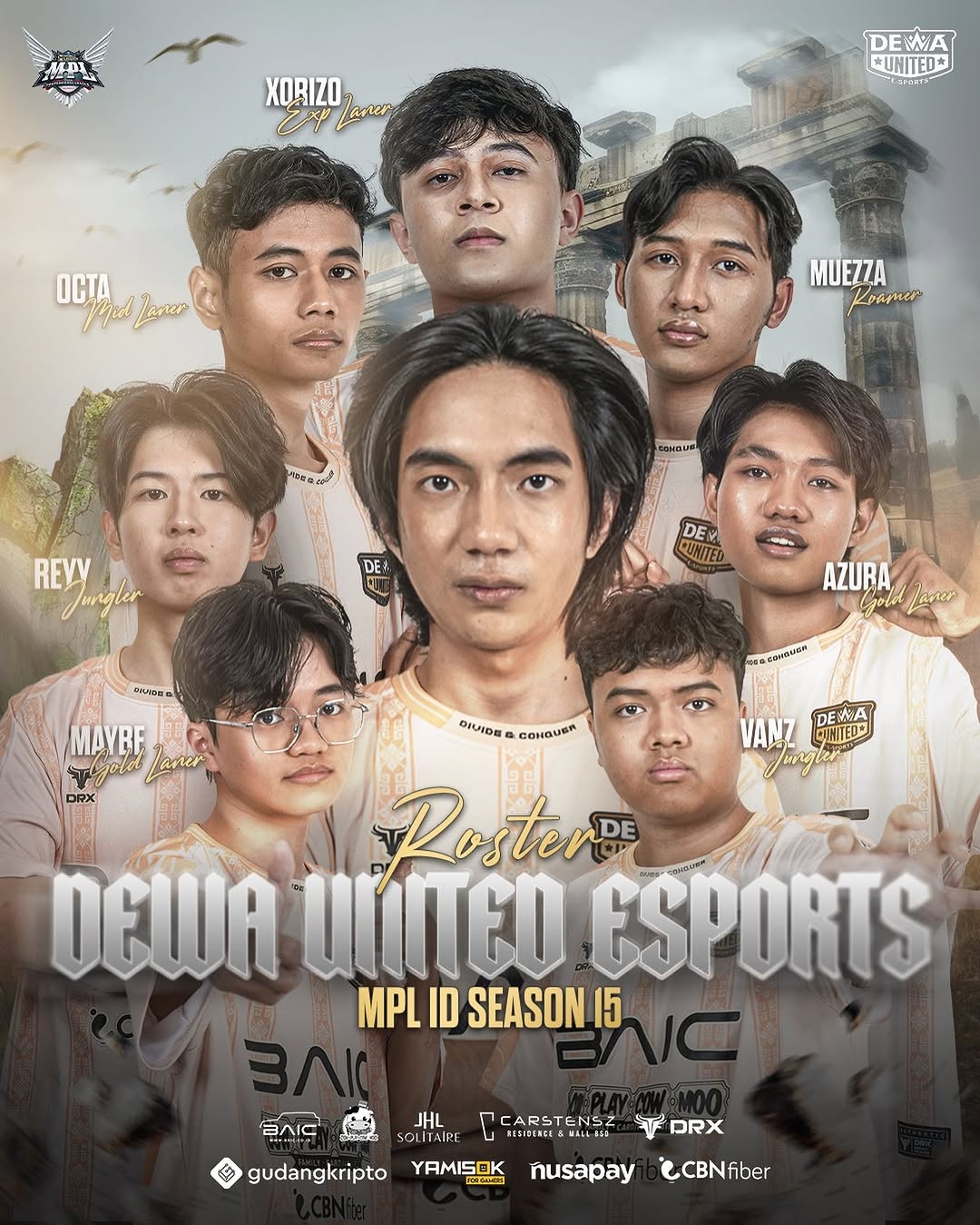 Watt Jadi Coach, Dewa United Siap Bertarung di MPL ID S15