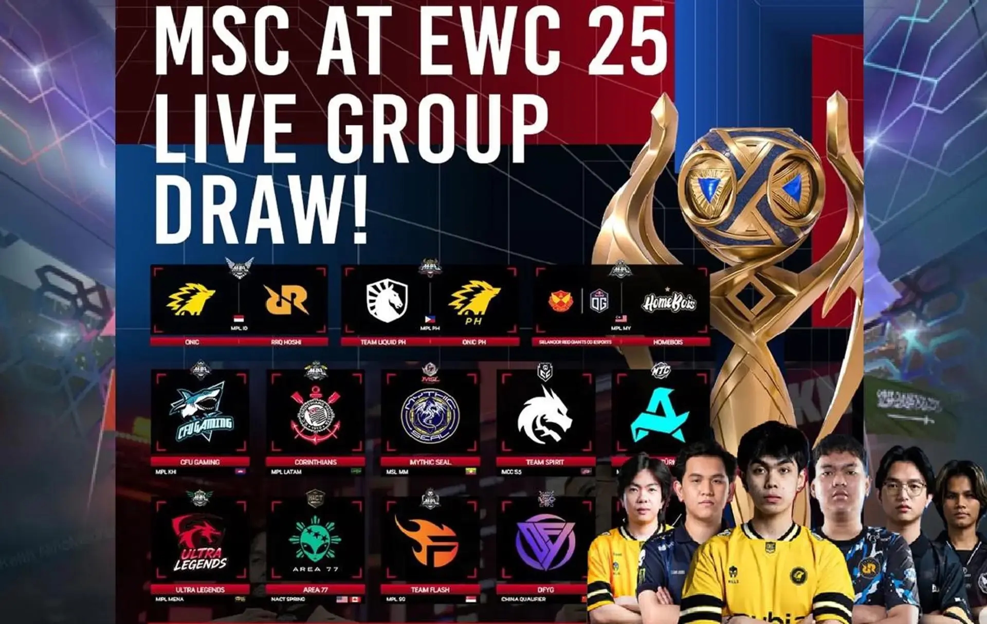 Jadwal & Grup MSC 2025 Mobile Legends: 16 Tim Bertarung Rebutkan 3 Juta USD!