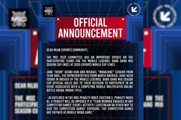 Geger! Tim S8UL Didiskualifikasi dari MSC 2025 Gara-Gara Promosikan Game Saingan