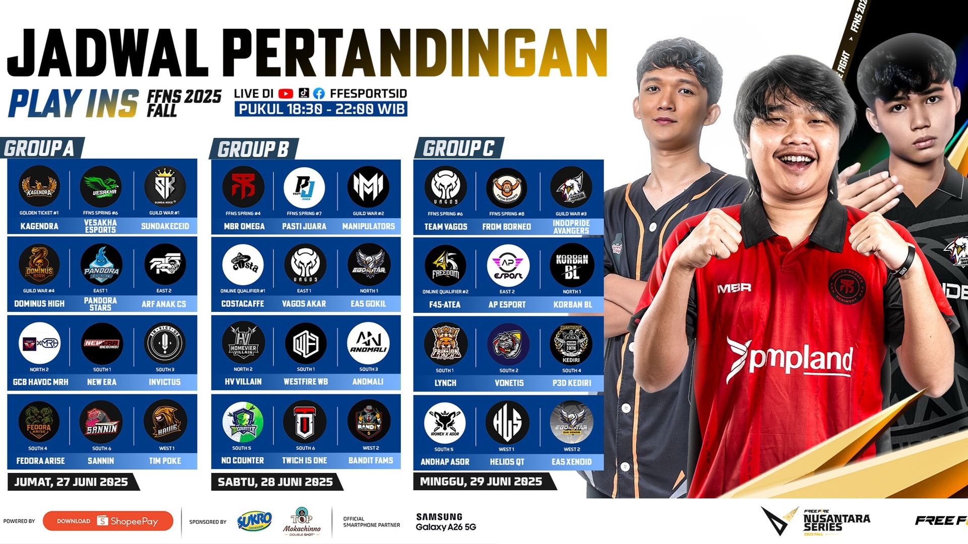 FFNS 2025 Fall: 36 Tim Rebut Tiket ke Makassar