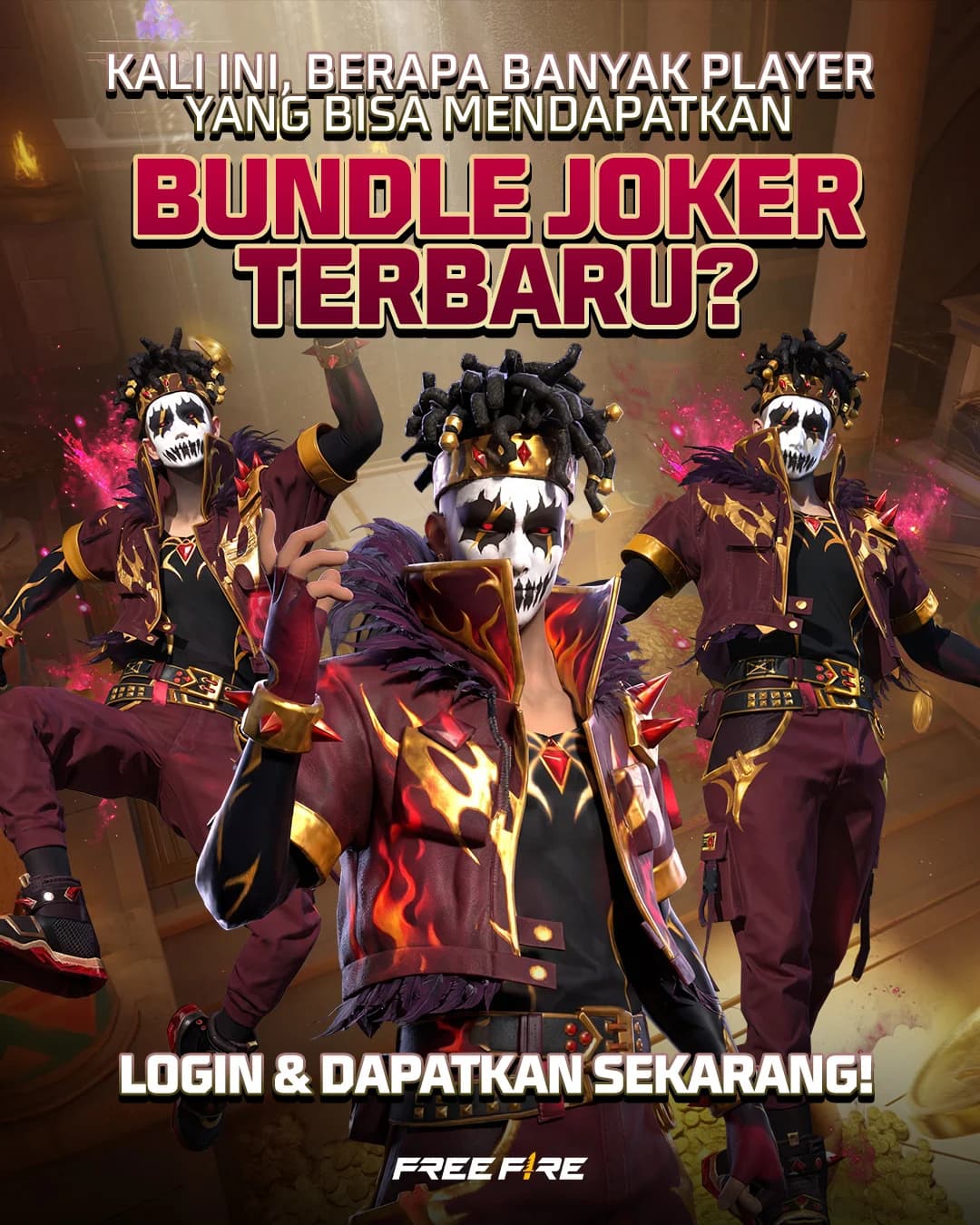 Cuma 8,13% Player yang Punya! Mythic Bundle Pemburu Harta Free Fire Bikin Lobby Auto Jadi Pusat Perhatian