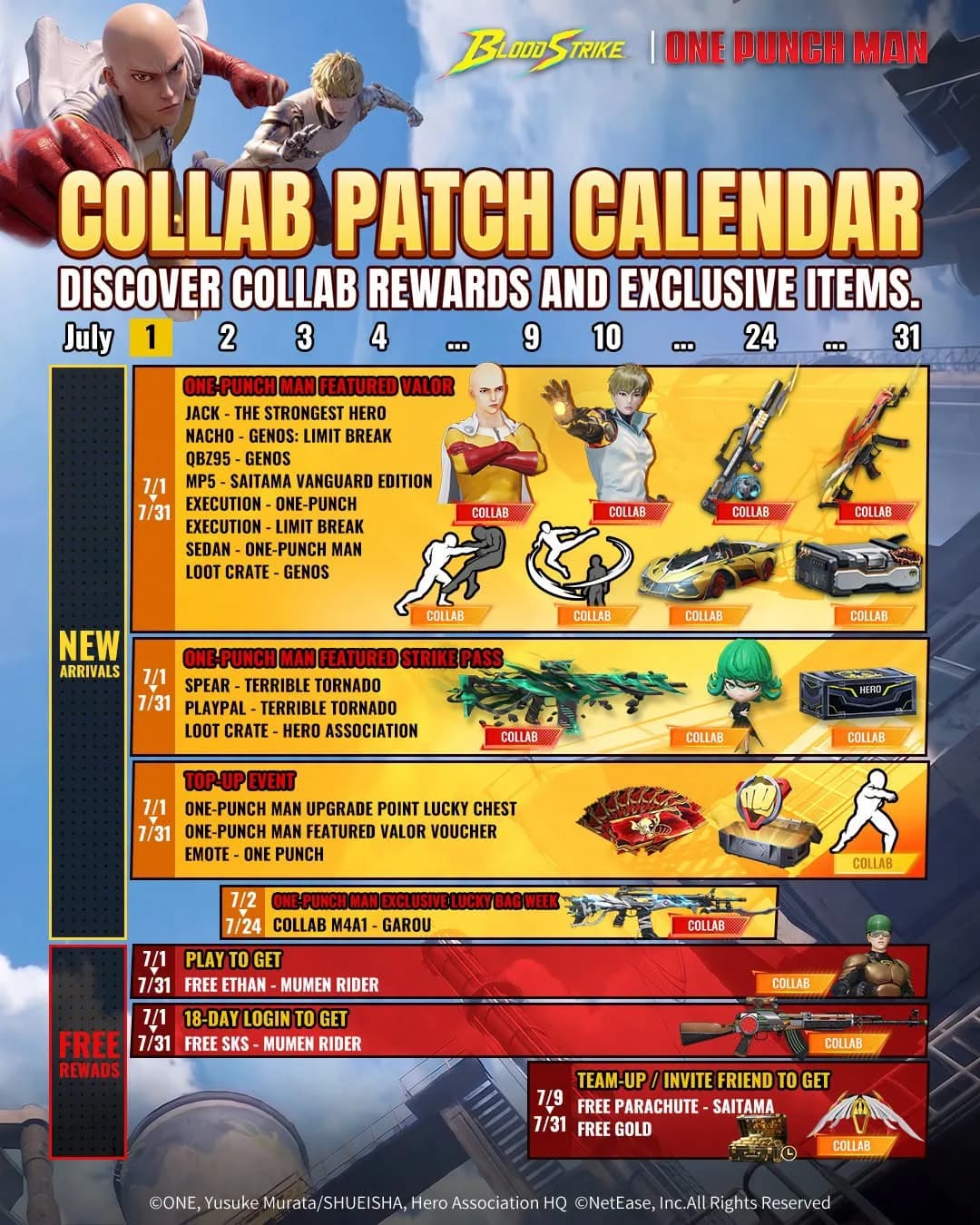 Blood Strike x One Punch Man Resmi Hadir! Skin Saitama, Hadiah Gratis, dan Event Terbaru yang Wajib Dicoba