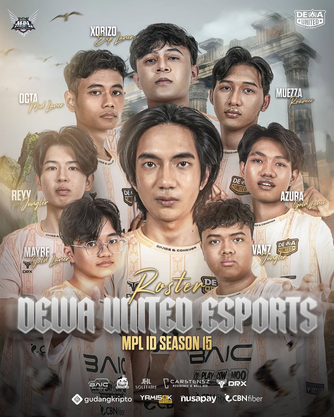 Watt Jadi Coach, Dewa United Siap Bertarung di MPL ID S15