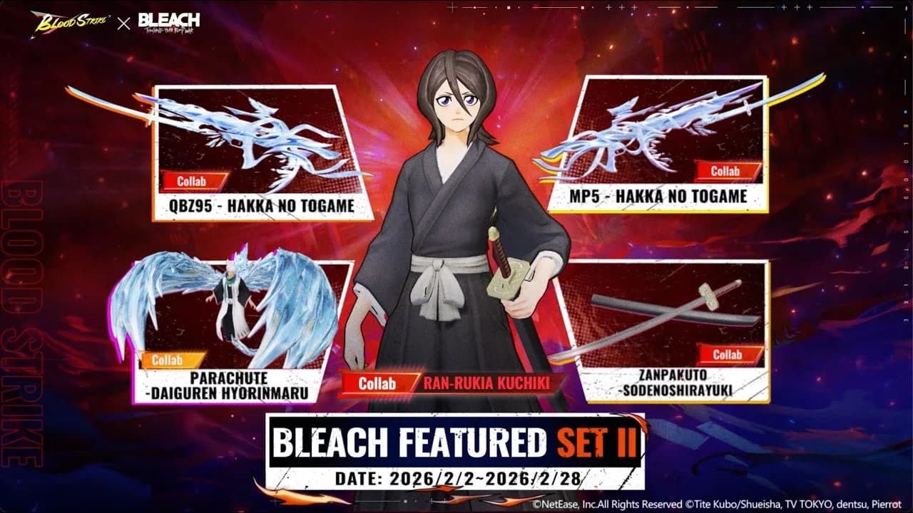 Ran–Rukia Kuchiki Resmi Hadir di Blood Strike! Intip Aksi Skin Kolaborasi BLEACH yang Bikin Arena Makin Panas