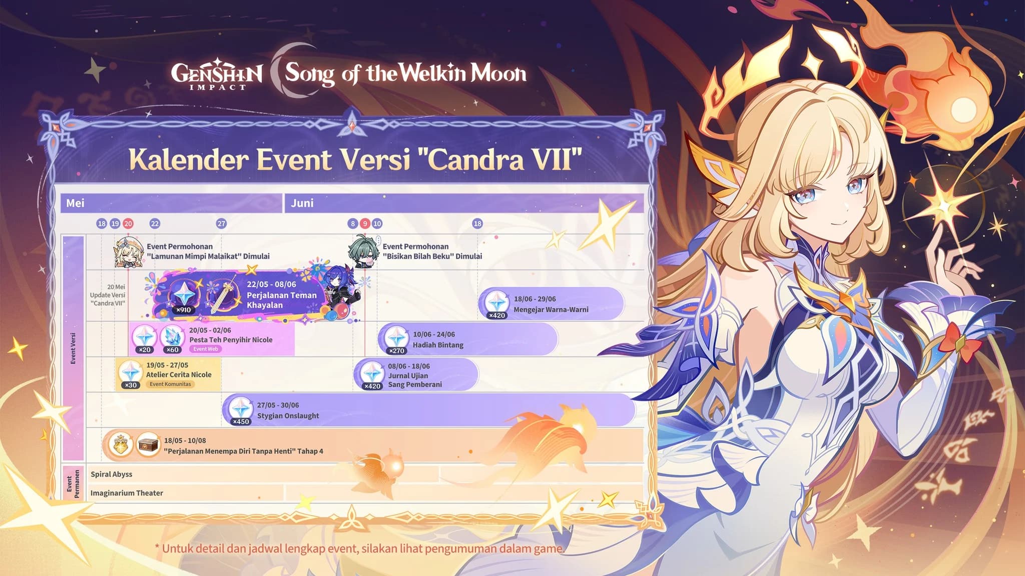 Kalender Event Genshin Impact Versi Candra VII Resmi Hadir! Traveler Wajib Catat Semua Jadwal Penting Ini