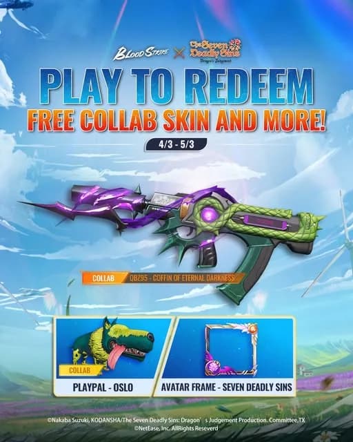 Event Blood Strike x The Seven Deadly Sins: Main Gratis, Dapat Skin QBZ95 Eksklusif!