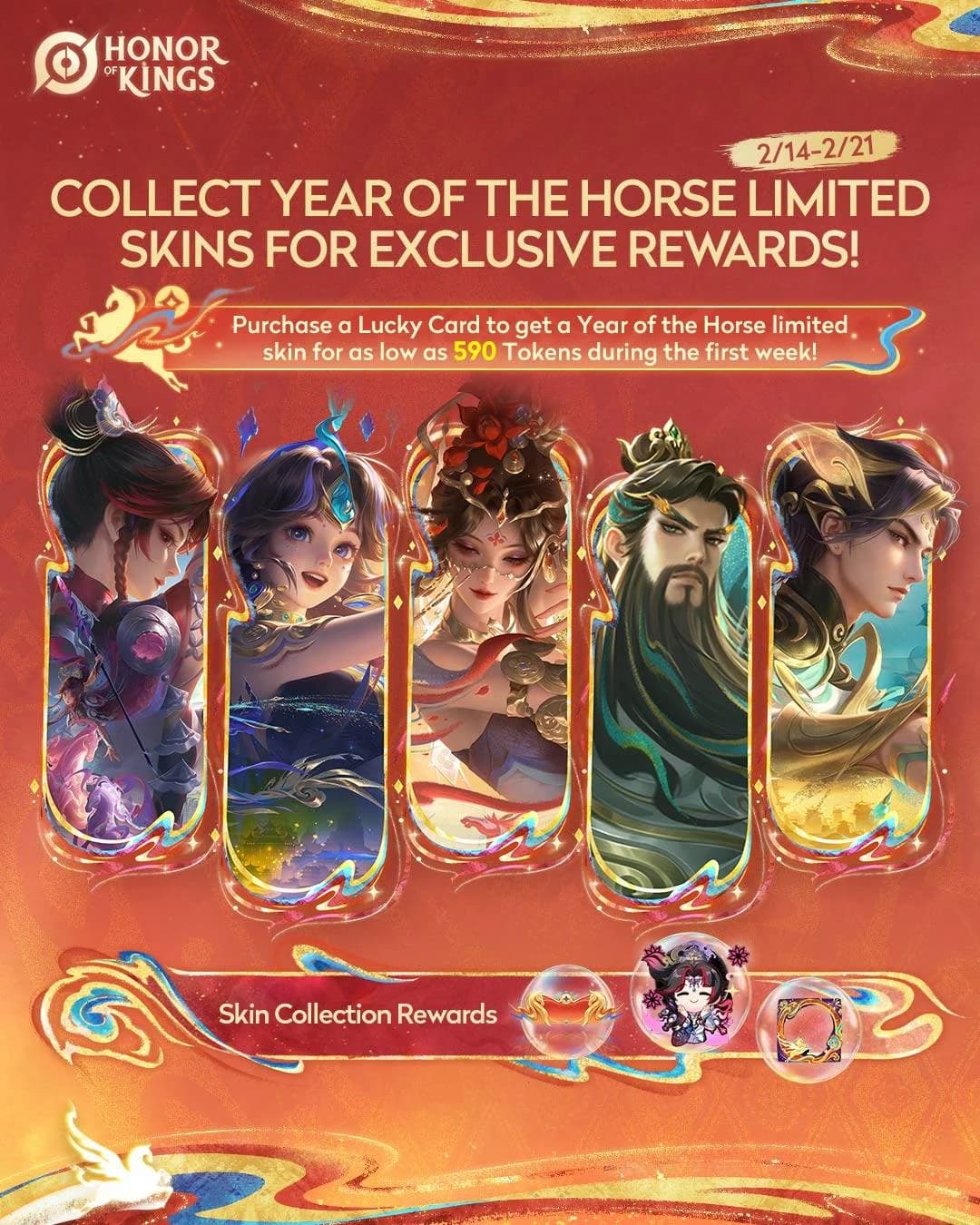 Honor of Kings Spring Festival 2026 Resmi Dimulai! Skin Year of the Horse, Kolaborasi Fox Spirits, dan Epic Skin Gratis Menanti