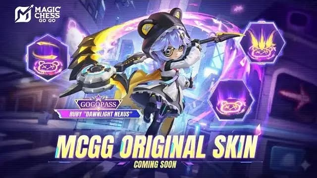 Skin Ruby Dawnlight Nexus Resmi Hadir di Magic Chess: Go Go! Cara Dapat Go Go Pass Murah dan Hadiah Mulai 10 Diamond