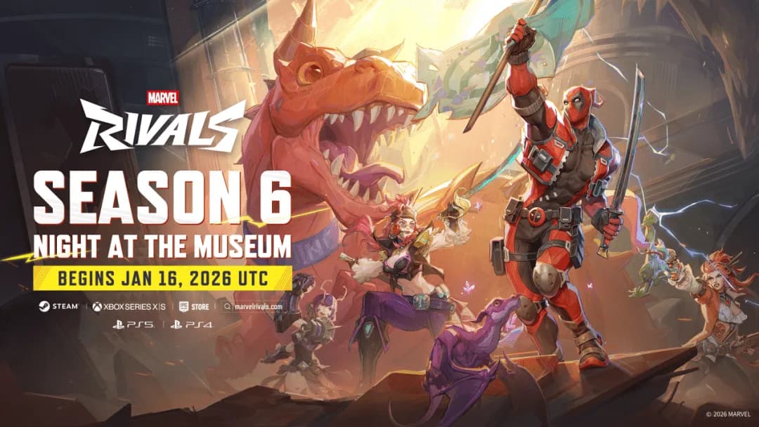 Deadpool Resmi Hadir di Marvel Rivals Season 6 “Night at the Museum”, Rilis 16 Januari 2026