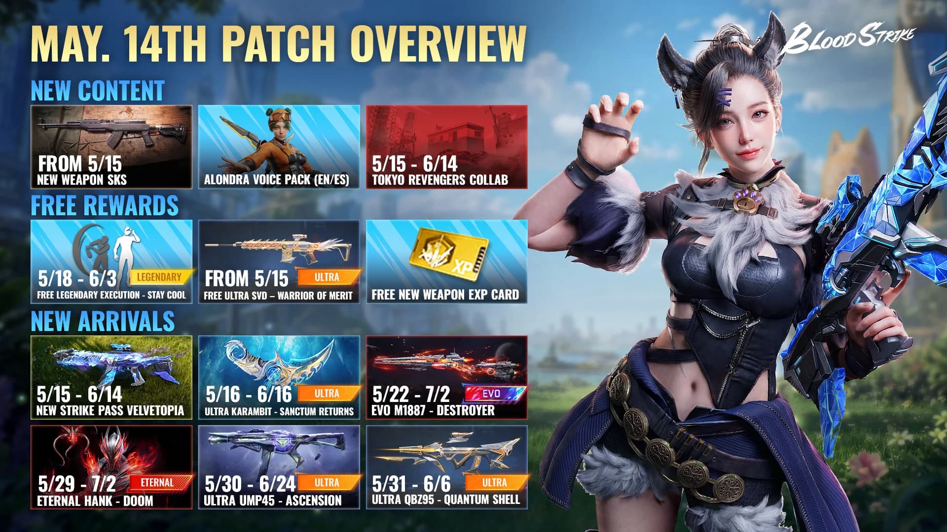 Patch Terbaru Blood Strike Resmi Hadir! SKS Marksman Rifle Full-Auto Siap Mengubah Meta Pertempuran