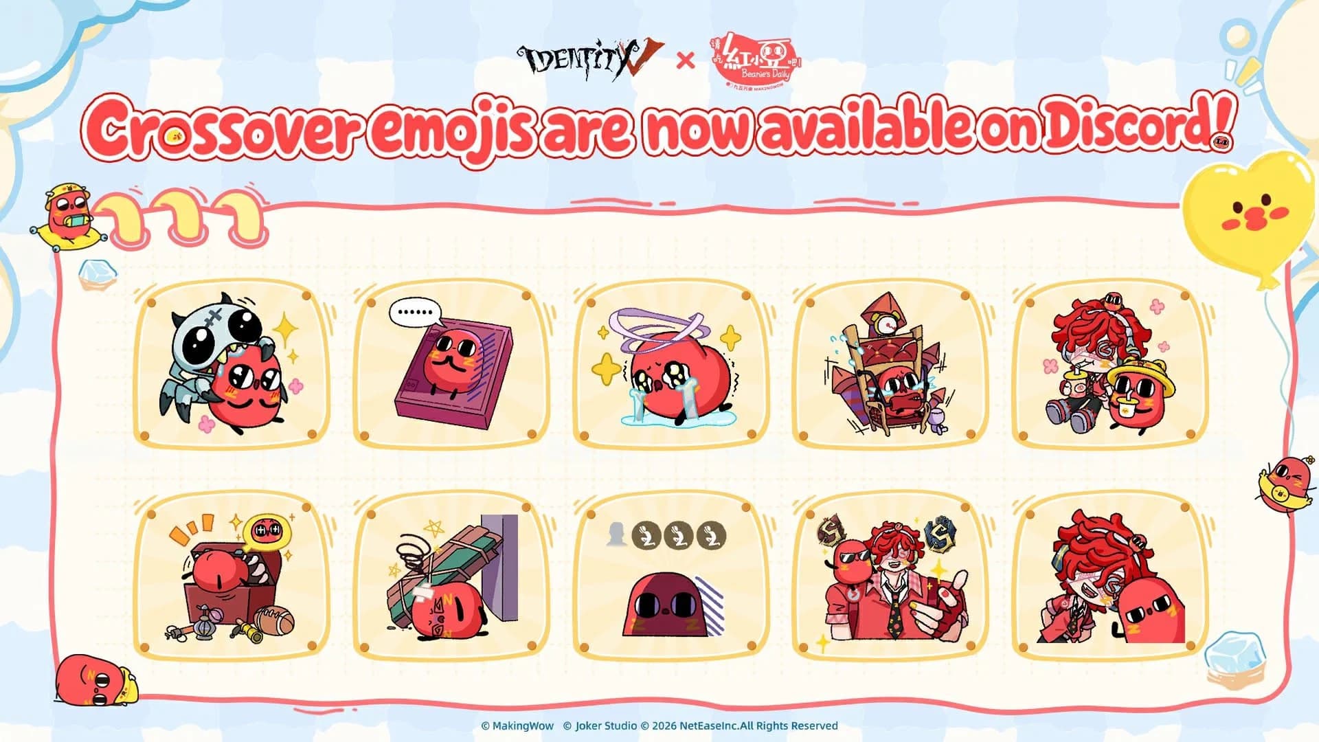 Identity V x Beanie's Daily Resmi Hadir! Cara Dapat Emoji Pack Gratis dan Bergabung ke Discord Identity V