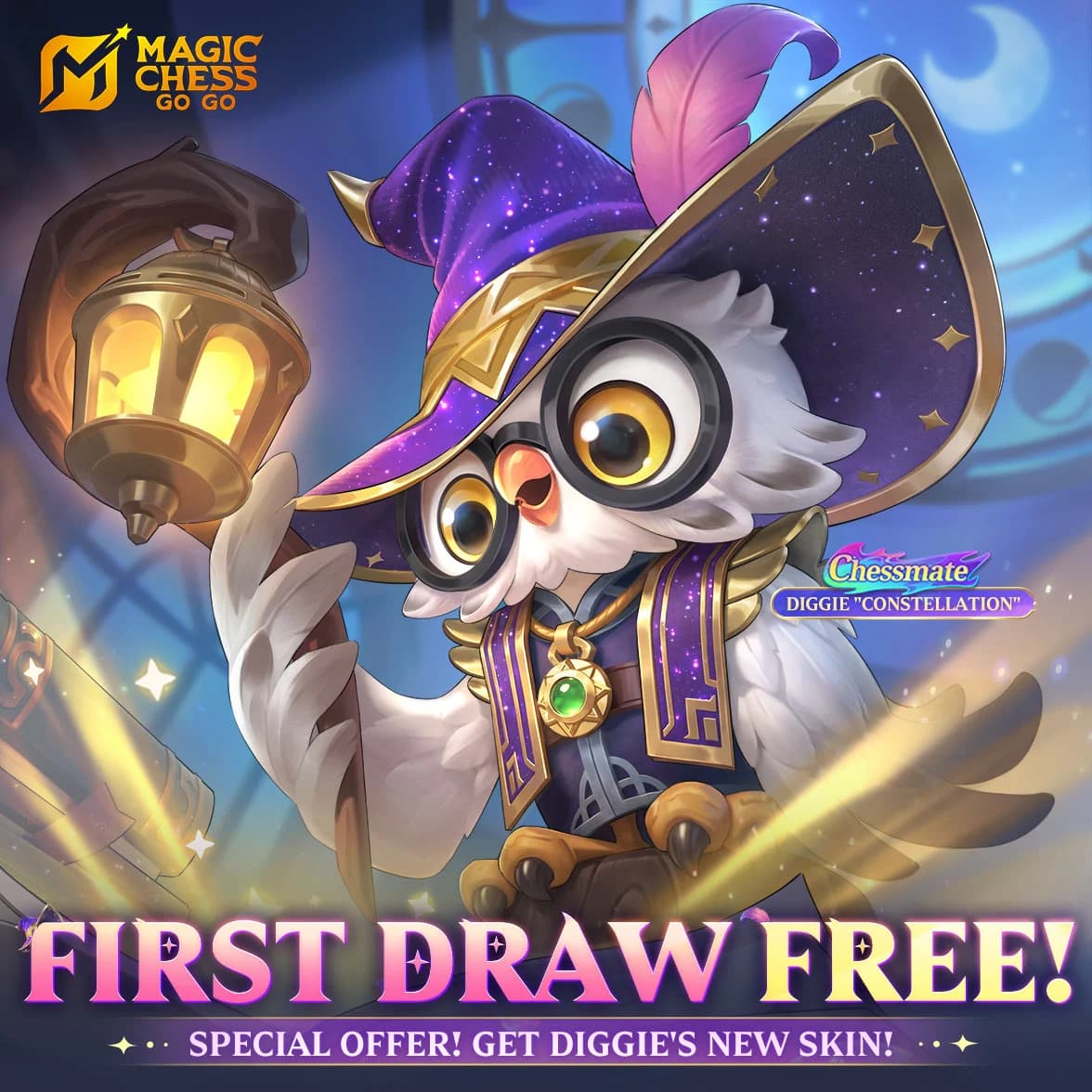 Skin Baru Diggie “Constellation” Hadir di Magic Chess: Go Go! Draw Pertama Gratis, Jangan Sampai Kelewatan!