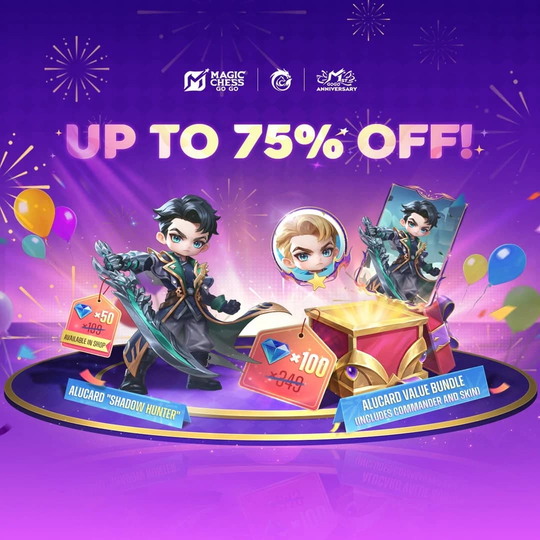 Diskon Gila MCGG! Skin Alucard Shadow Hunter Cuma 50 Diamond, Bundle Commander Alucard Murah Jadi Buruan Player Magic Chess Go Go