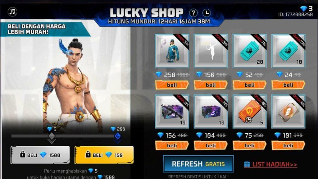 🔥 Event Lucky Shop FF Oktober 2026 Kembali! Diskon Bundle dan Skin Free Fire hingga 90%