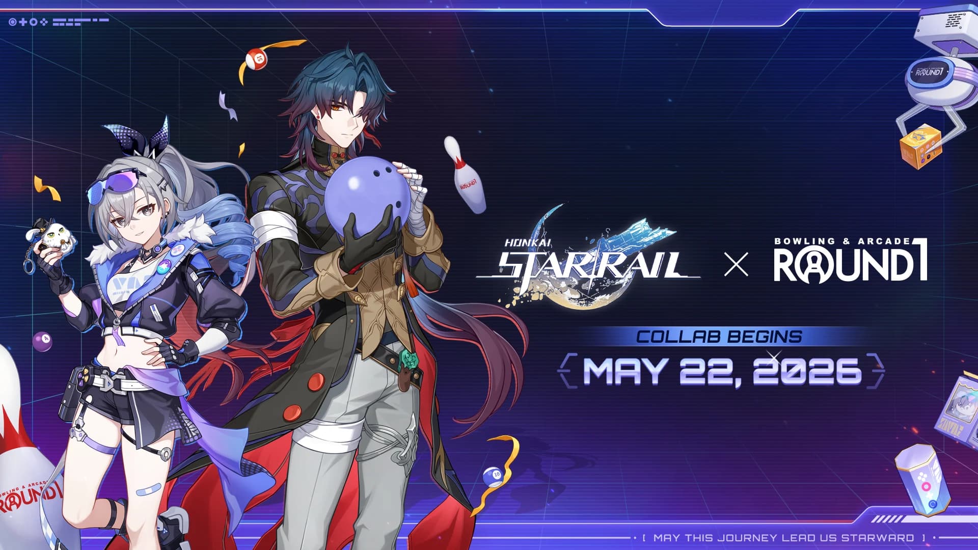 Honkai: Star Rail x Round1 USA Resmi Hadir! Silver Wolf dan Blade Siap Ramaikan Kolaborasi Arcade Spektakuler