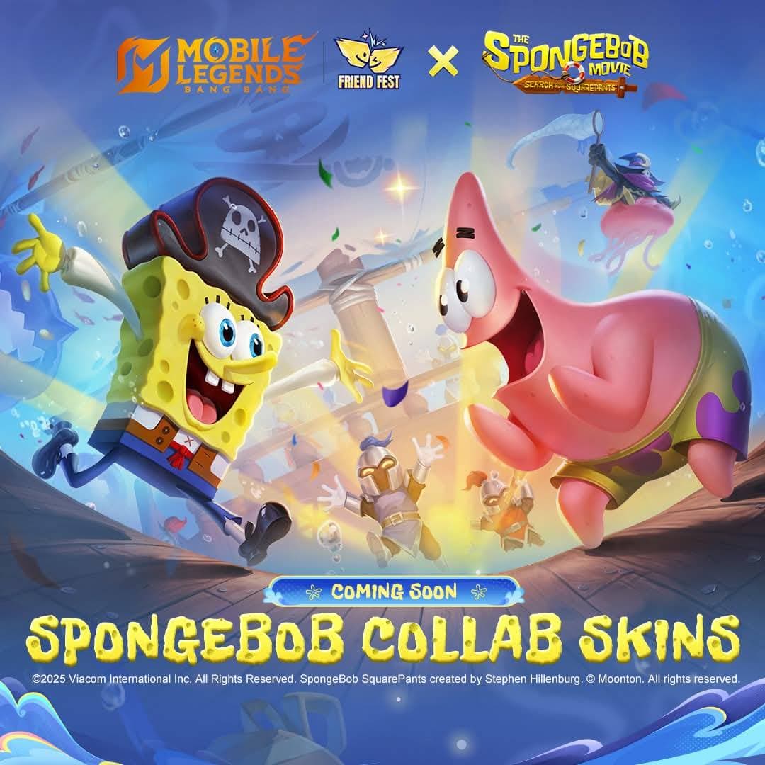 Kolaborasi Resmi: Mobile Legends × SpongeBob! Dapatkan Skin Cyclops "SpongeBob" Gratis & Gloo "Patrick Star"!