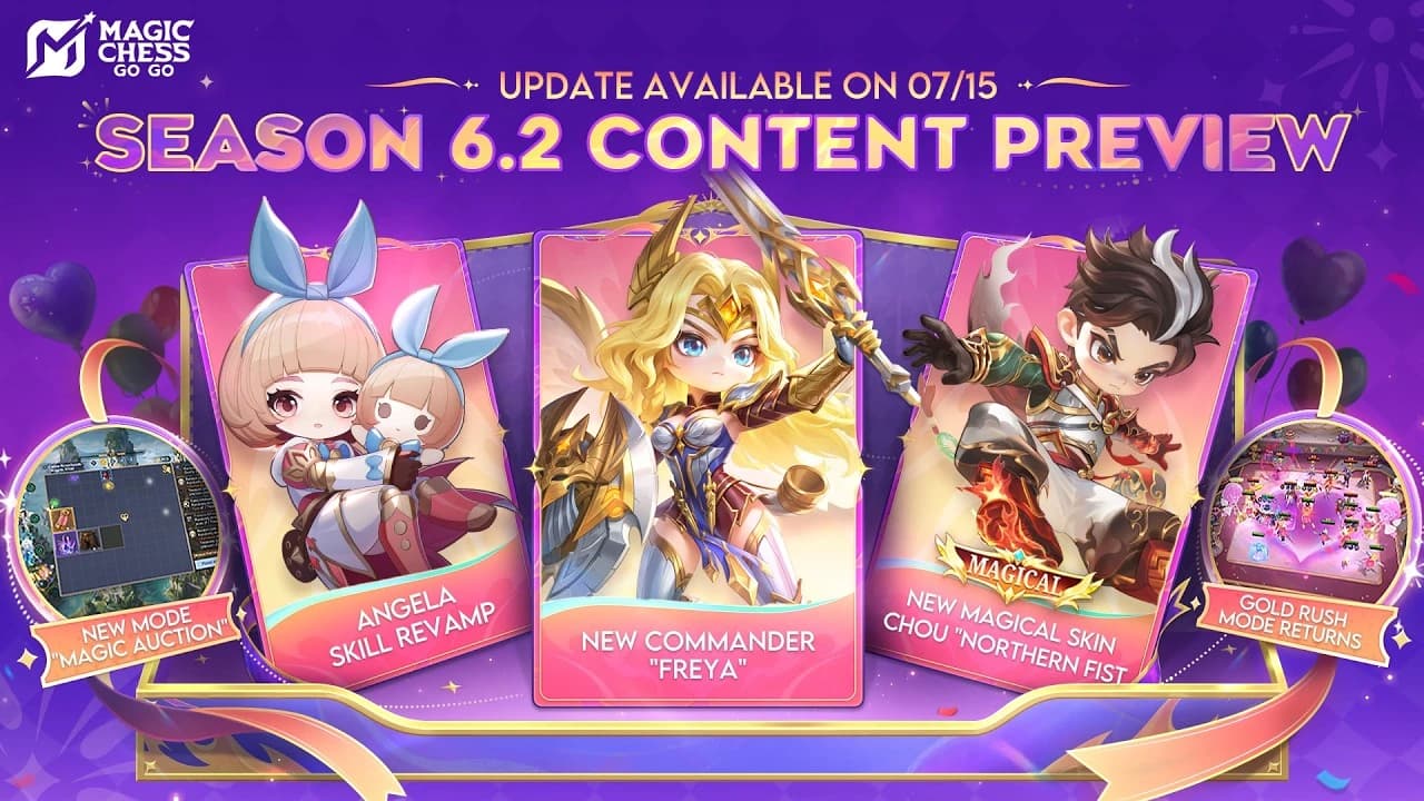Magic Chess: Go Go Season 6.2 Resmi Hadir! Commander Freya, Angela Revamp, dan Skin Chou Northern Fist Jadi Sorotan