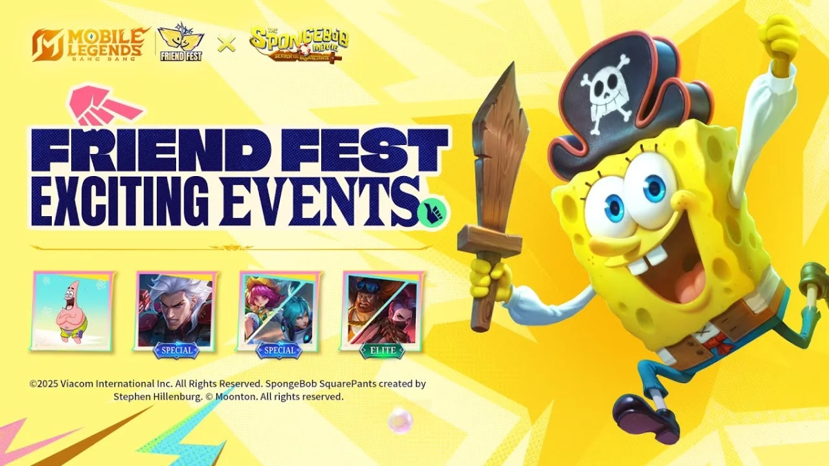 MLBB Friend Fest x SpongeBob SquarePants Hadir! Event Besar, Skin Gratis, dan Kolaborasi Bikin Nostalgia