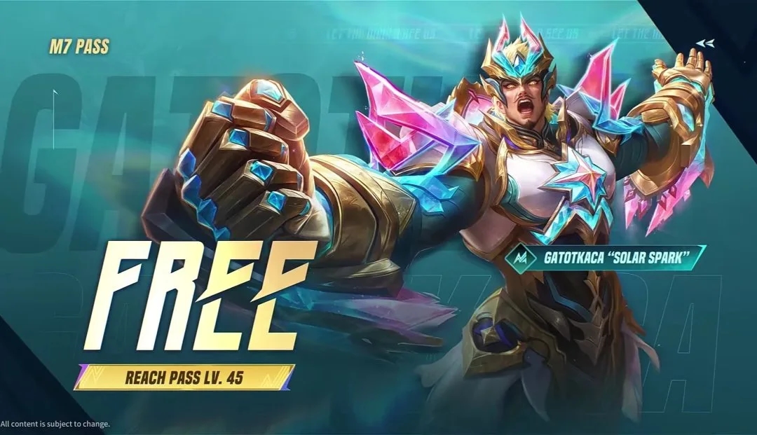 Preview Resmi Mobile Legends M7 Excellent Events: Skin Gratis Gatotkaca Solar Spark, EXP Melimpah, dan Diskon Gila M7 Pass!