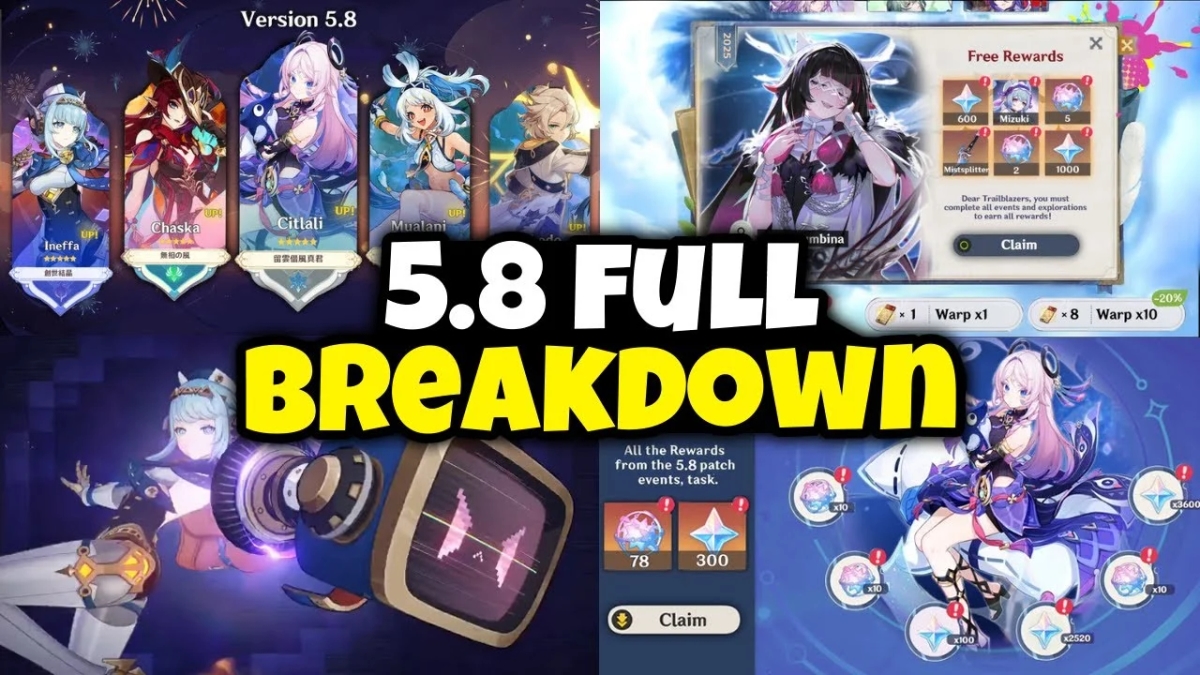 Jadwal Lengkap Event Genshin Impact Versi 5.8: Ineffa, Sunspray Summer Resort & Hadiah Eksklusif!